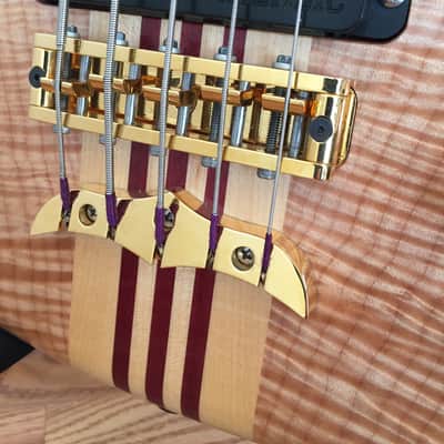 Alembic Mark King Signature Deluxe Balance Custom 5 String Bass 2000 Flame Maple LED's image 11