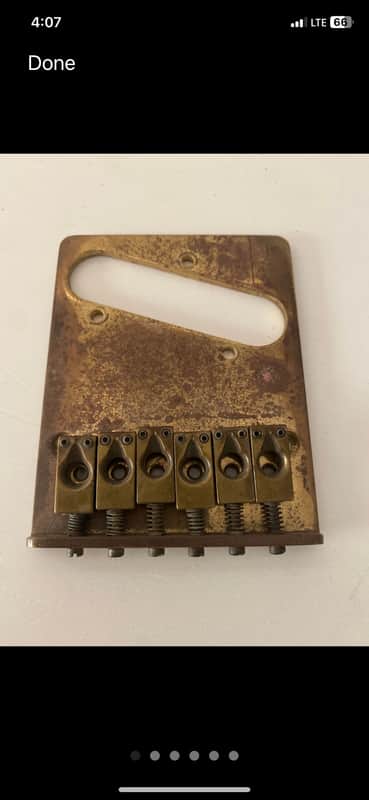 Schecter Telecaster Brass Bridge Andy Summers 1977 - Brass image 1