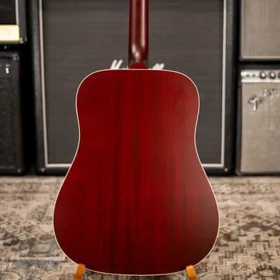 Gibson Hummingbird Special Dreadnought Acoustic/Electric Guitar - Satin Wine Red with Gig Bag image 8
