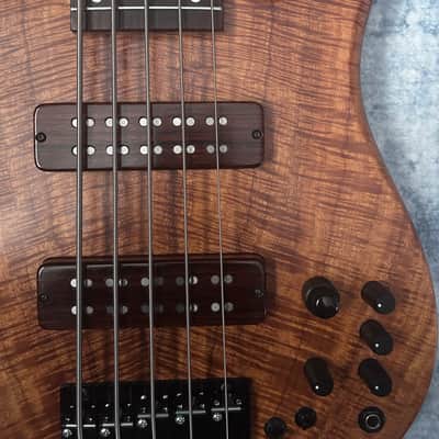 Fodera Monarch 19mm 34” scale 2012 - Koa Acrylic Satin image 8