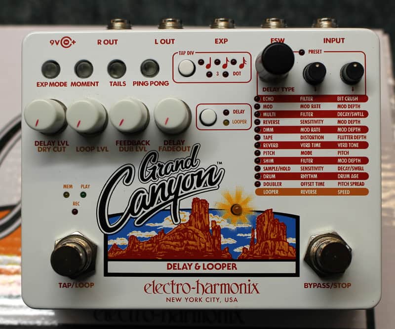Electro-Harmonix Grand Canyon Delay and Looper Guitar Effects Pedal w/Box & Power Supply image 1
