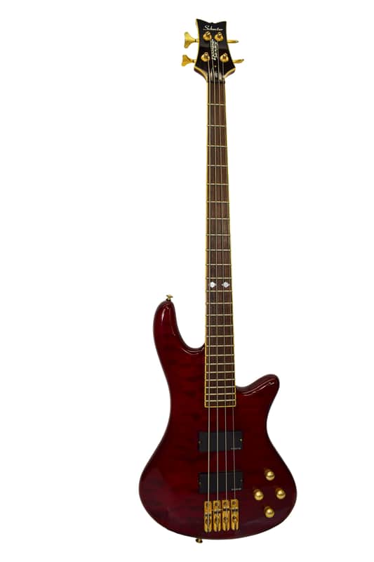Schecter Diamond Series Elite-4 4-String Bass Guitar, Crimson Red image 1