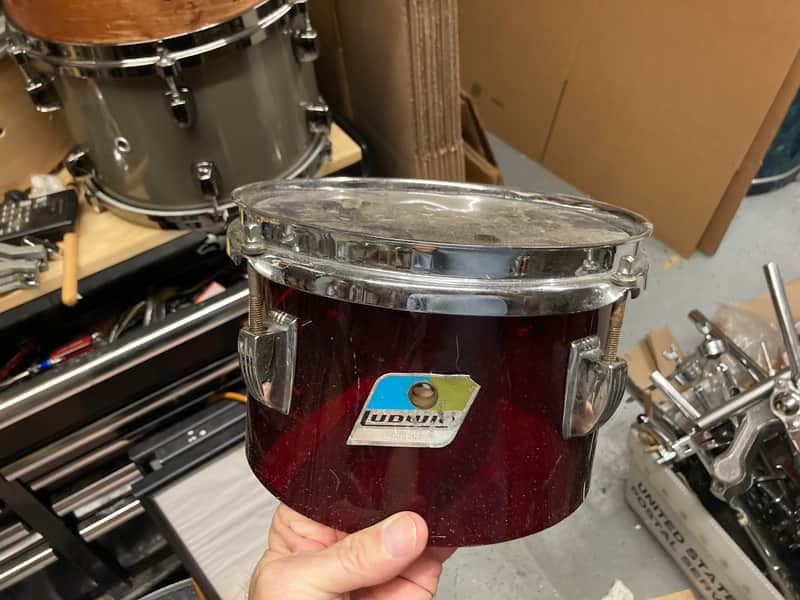 1970s Ludwig Vistalite 5.5x8" Concert Tom with Single-Color Finish image 1