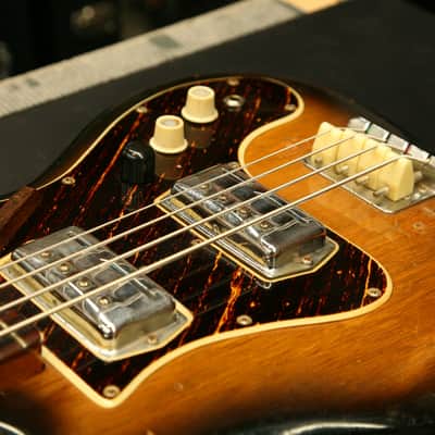 Maxitone 4-String Vintage Bass Made in Japan Pre-Ibanez Twin Pickup Early 1960s - Sunburst image 23