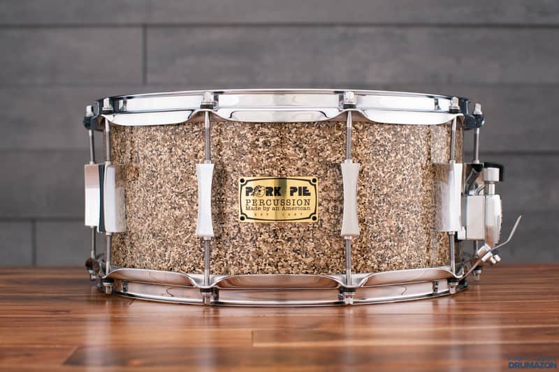 PORK PIE 14 X 6.5 MAPLE SNARE DRUM, B20 CYMBAL GLITTER SPARKLE image 1