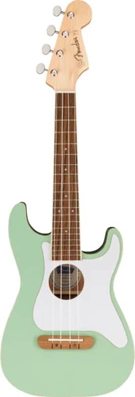 Fender Fullerton Strat Uke, Walnut Fingerboard, White Pickguard, Surf Green #0970523557 image 1