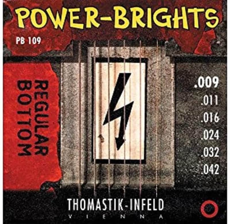 Thomastik-Infeld PB109 Power-Brights Regular Bottom Electric Guitar Strings Light (.009-.042) image 1