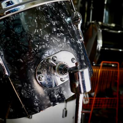 John Grey Broadway 'Super' Outfit No. 9051 Drum Kit in Black Marine Pearl with Snare - 1963 image 3