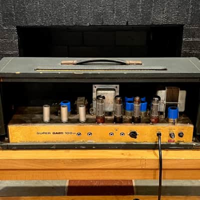 1969 Marshall Super Bass 100 Watt Head Metal Panel image 6