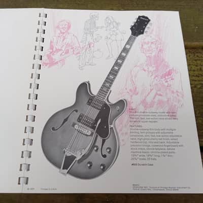 Vintage 1971 Epiphone Guitar and Bass Catalog and Price List! Rare, Original Case Candy, Paperwork! image 8