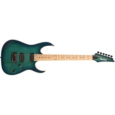 Ibanez RG652AHMFX RG Prestige Series Guitar w/ Dimarzio Pickups and Hardshell Case - Nebula Green Burst image 3