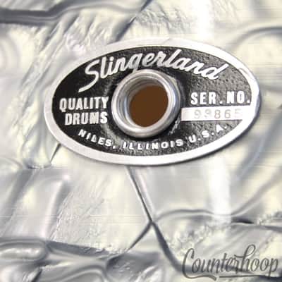 Slingerland 14x10" Sky Blue Pearl Tom Drum 70s Chrome Sound King Stick-Saver SBP image 2