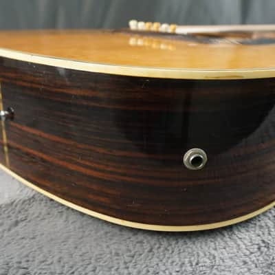 Morris F-15 OM Japan Acoustic Guitar w/ Built-In Electronics & Hard Case image 5