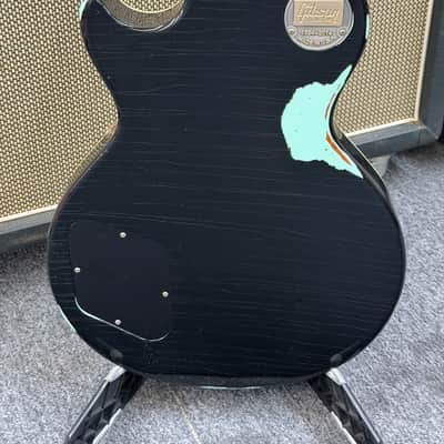 Gibson 1960 Standard Historic Les Paul 2016 - Black over Kerry Green Aged image 13