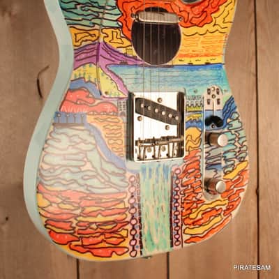 Squier Classic Vibe '50s Custom Art Telecaster " Water Werks 5 " image 7
