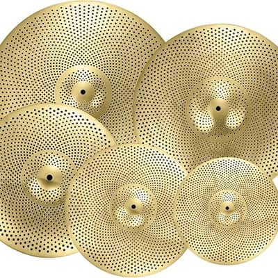 Cymbal Pack Golden Low Volume Cymbal Pack 14"/16"/18"/20" 5Pcs Drummer Practice Cymbal image 1