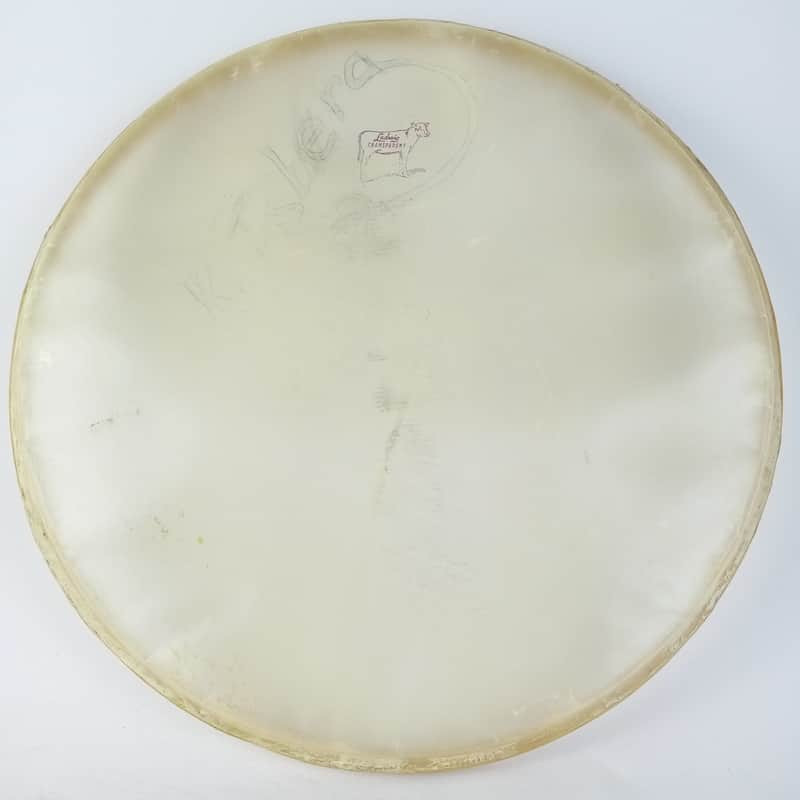 Ludwig 14" Slunk Snare Drum Resonant Side Transparent Calf Skin Head Vintage 50s image 1