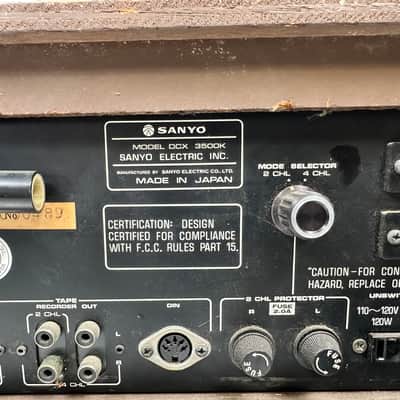 SANYO DCX-3500K 4 Channel Stereo Quad Receiver image 6