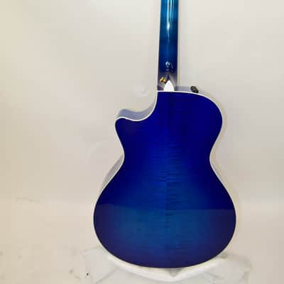 2009 Taylor 612ce Grand Concert Acoustic Electric Guitar, Blue w/ Case image 10