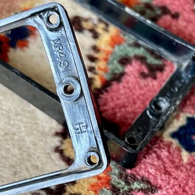 1957-1965 Gibson black M-69 humbucker pickup rings MR490 MR491 + screws + springs M69 image 9