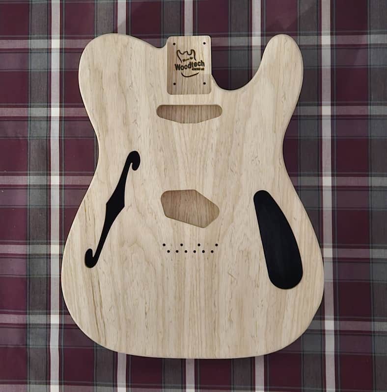 Woodtech Routing - Swamp Ash/Swamp Ash Telecaster Thinline Body - Unfinished image 1