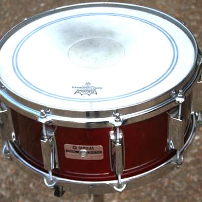 Vintage 1987 Yamaha Recording Custom Snare Drum Birch 14X6 Cherry wood SD096 image 1