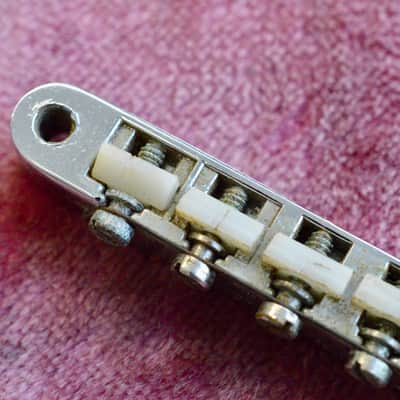 Vintage Gibson 1965 ABR-1 Bridge Chrome - NO patent Number RARE w/ nylon saddles image 5