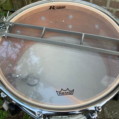 Rogers #37 Dyna-Sonic 6.5x14" Wood Snare Drum with Beavertail Lugs Reissue 2018 - 2020 - White Marine Pearl image 10