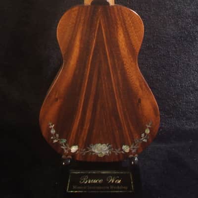 Handmade Concert Long Neck Guitarlele, Solid Spruce, Acacia, Slotted Head, Soft-bag, Bruce Wei GLL17-003 image 6
