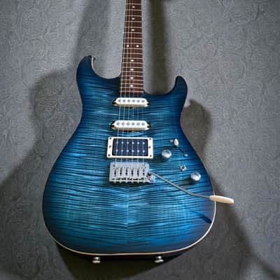 Tom Anderson Drop Top (2015) – Arctic Blue Burst – Flame Maple Top – Mint Condition image 8