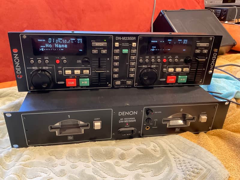 Denon DN-M2300R Dual MiniDisc Recorder w/ RC-45 Remote — Tested, Working, DJ Owned image 1