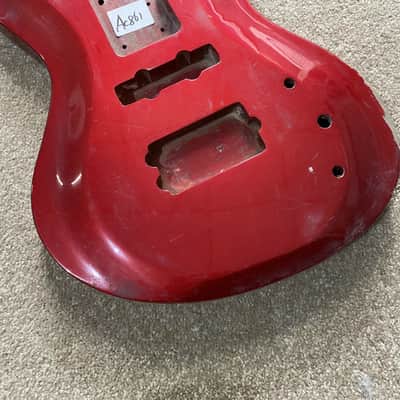 Metallic Red 4/5 String Electric Bass Body image 2