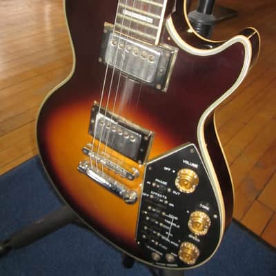 Harmony Effector Vintage 1970s Electric Guitar Les Paul Copy Tobacco Burst w/ Hard Case image 4