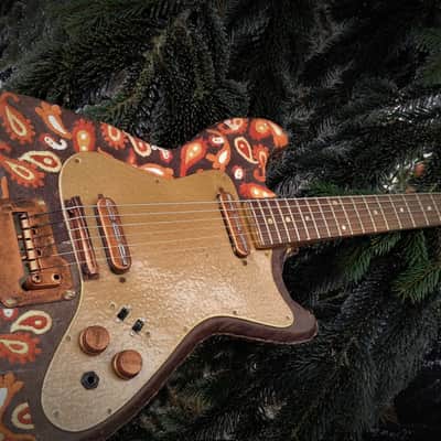 Klira Triumphator 1960 vintage German guitar Framus Hofner Hopf leather cover image 1