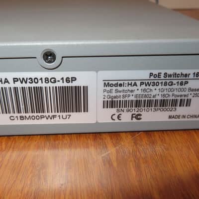 HA (PW3018G-16P) PoE Switcher 16 CH - Good Condition! image 9