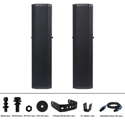 CARPO-V5B15 | Powered PA System with 15" 1600W Subwoofer and CARPO-V5B Column Array Loudspeakers, Two Adjustable Tripod Stands, Birch Plywood, Black image 14