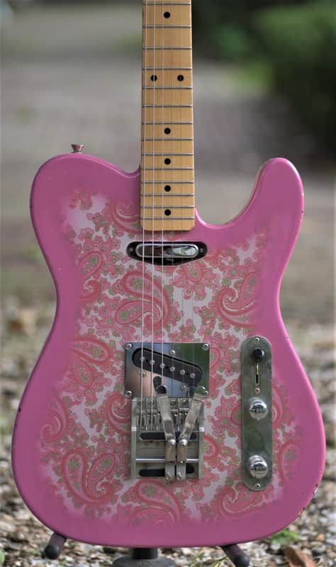 Del-Tone 50's T-Style Multibender, Light Aging - Pink Paisley image 1