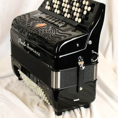 NEW Black Paolo Soprani Internazionale Chromatic Button Accordion C System LMM 72 96 image 4