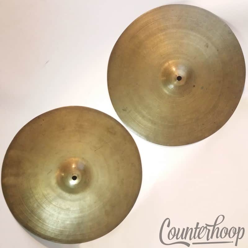 *UFIP Hi-Hats Cymbals 15" Vintage 40s Italy K-Style Hand Hammered B20 Italian* image 1