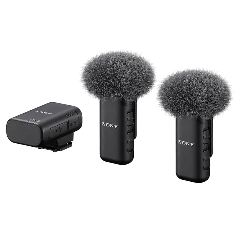 Sony ECM-W3 Dual-Channel Wireless Microphone System Bundle with 2x Turnstile Audio Omnidirectional Lavalier Microphone image 1