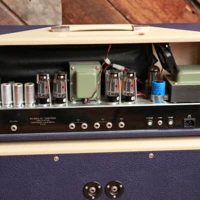 2006 Divided by 13 FTR-37 Head w/ Matching 2x12 Speaker Cabinet & Switchazel A/B Pedal (Purple/Egg) image 10
