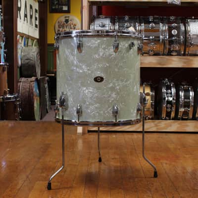 1960s Slingerland Gene Krupa Deluxe Outfit in White Marine Pearl 14x20 9x13 16x16 image 7