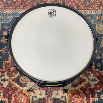 SJC Josh Dun Torch Snare Drum 6.5x14 Yellow Acrylic Shell w/ Black Hardware image 6