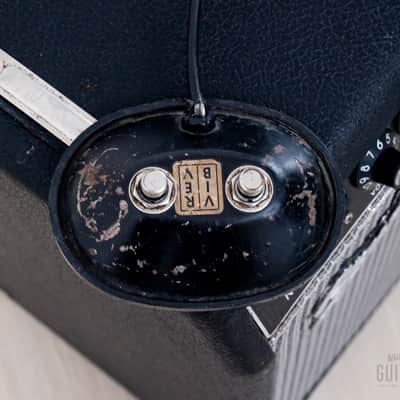 1966 Fender Vibrolux Reverb Black Panel Vintage Tube Amp w/ Jensen C10N, Ftsw image 21