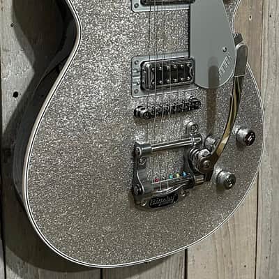 New Gretsch Guitars G5230T Electromatic Sparkle Jet FT Single-Cut with Bigsby Electric Guitar Silver Sparkle, Ships Fast with Pro Set Up!! image 3