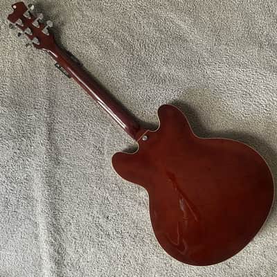 Tobacco Burst Xavier Semi Hollow Jazz Guitar, Maple Body and Neck, Rosewood Fingerboard image 11