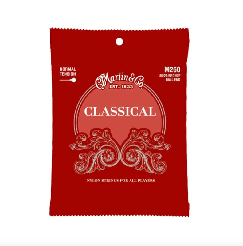 Martin M260 Nylon Classical Guitar Strings Normal Tension 80/20 Bronze Ball End image 1