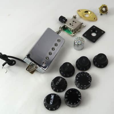 Parts Bin Blowout Chrome Humbucker / Knobs / Switch / Plates / Out Jack Read Me image 2
