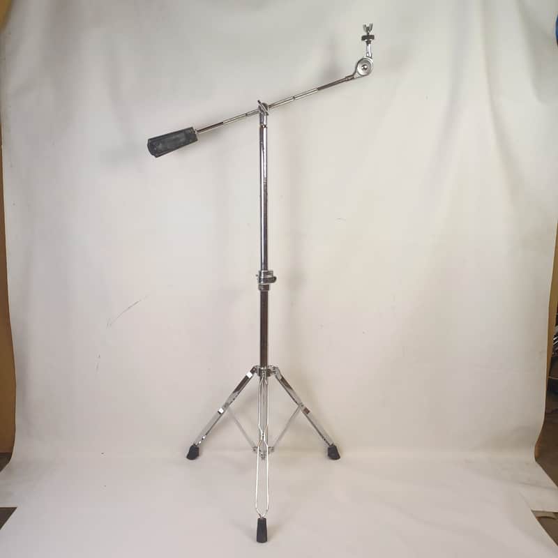 Pearl Weighted Boom Arm Cymbal Stand Double-Braced Tripod Chrome Vintage 70s Jpn image 1