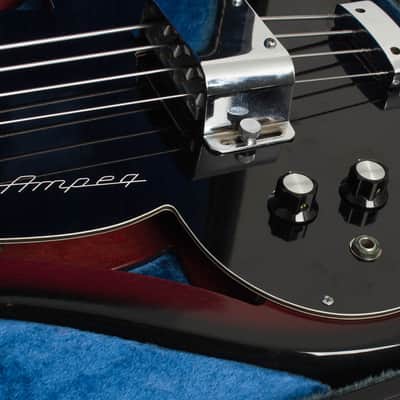 Ampeg  ASB-1 LEFT HANDED Electric Bass Guitar (1967), ser. #1121, original black hard shell case. image 15